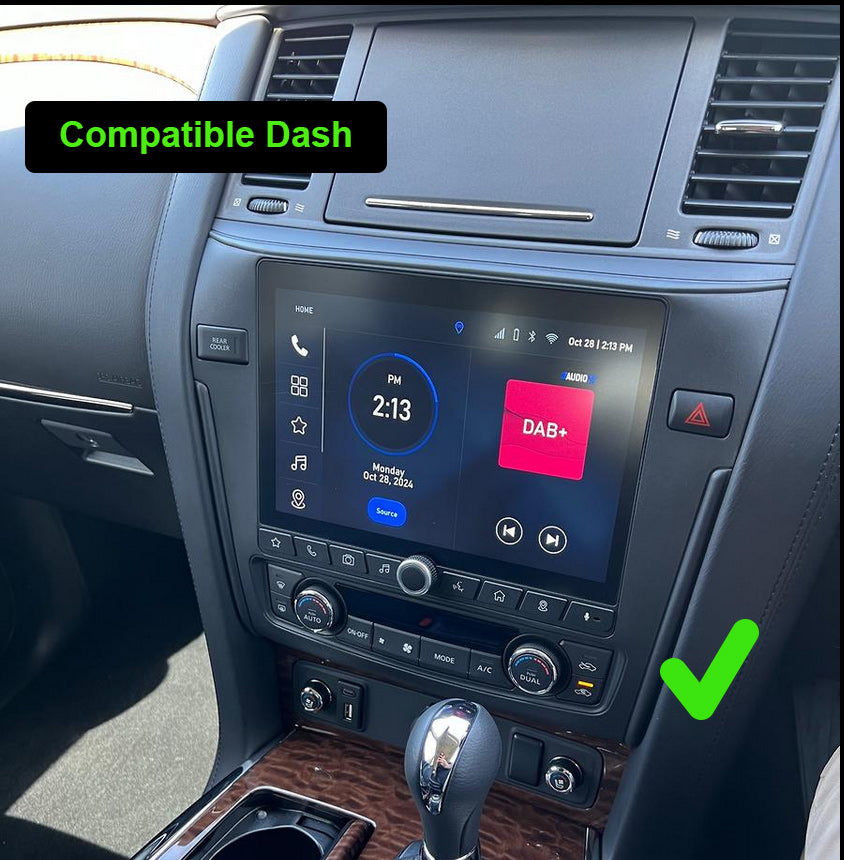 Nissan Patrol Y62 2013-2025 13.3" Infotainment stereo upgrade wireless CarPlay Android Auto
