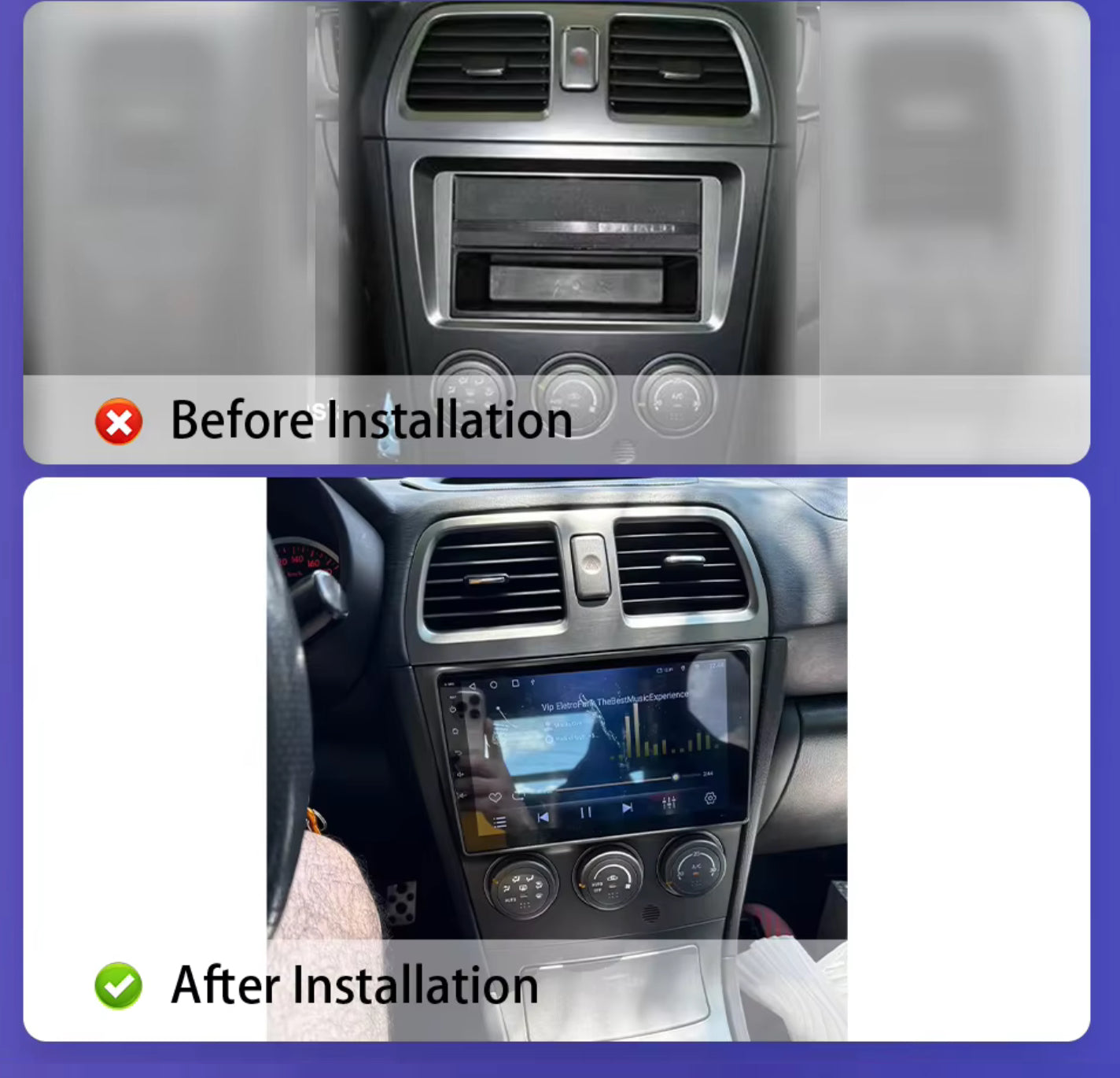 Subaru Impreza  2000-2007 GPS Bluetooth Wireless Apple CarPlay Android Auto Stereo