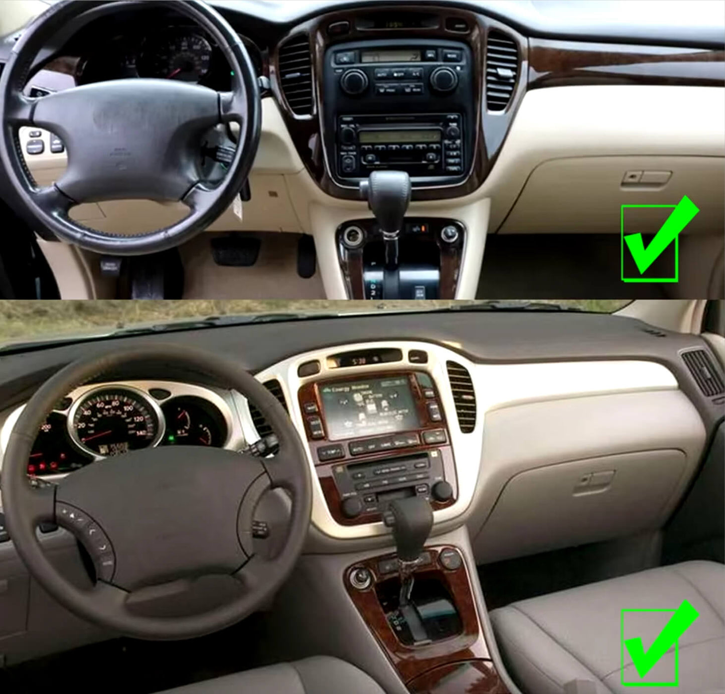 Toyota Kluger 2003-2008 9.7" verical screen GPS Wireless Apple Carplay Android Auto Stereo Radio