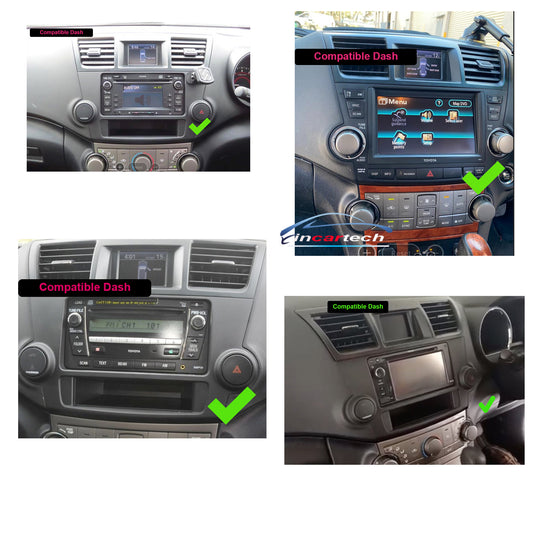 Toyota Kluger 2008-2015 12.3" GPS Wireless Apple CarPlay Android Auto Stereo Radio