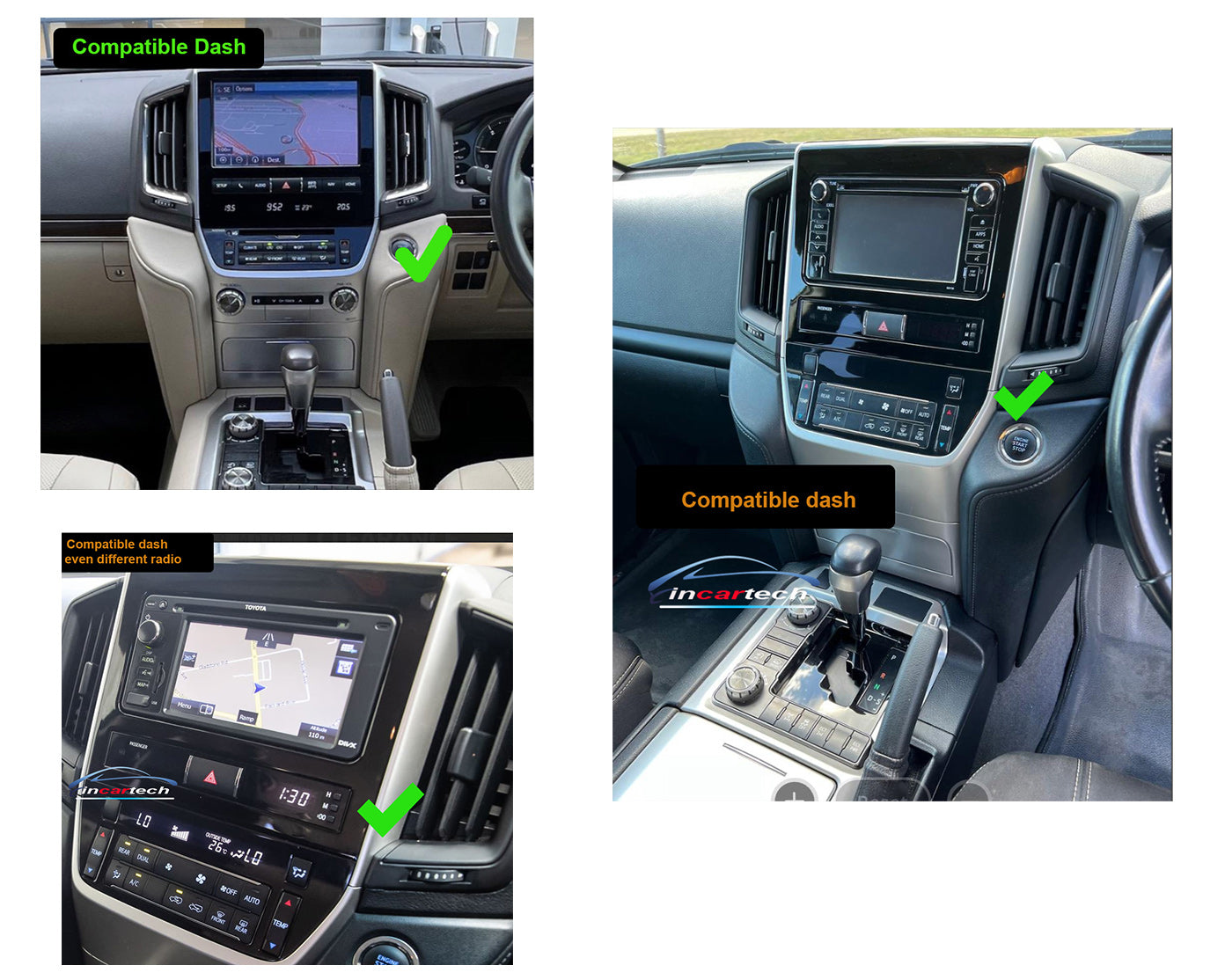 Toyota Landcruiser LC200 15-24 14.3" Horizontal Screen Wireless Apple CarPlay Android Auto Stereo Upgrade, Toyota Landcruiser LC200 15-24 12.1" Tesla style Screen Wireless Apple CarPlay Android Auto Stereo Upgrade