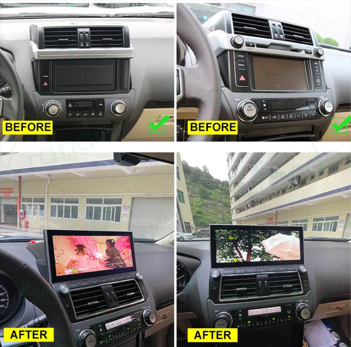 Toyota Prado 150 2014-2018 12.3" Wide screen GPS Wireless Apple CarPlay Android Auto Stereo