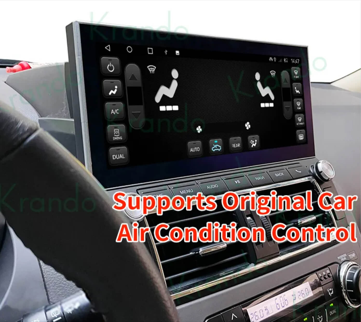 Toyota Prado 150 2014-2018 12.3" Wide screen GPS Wireless Apple CarPlay Android Auto Stereo