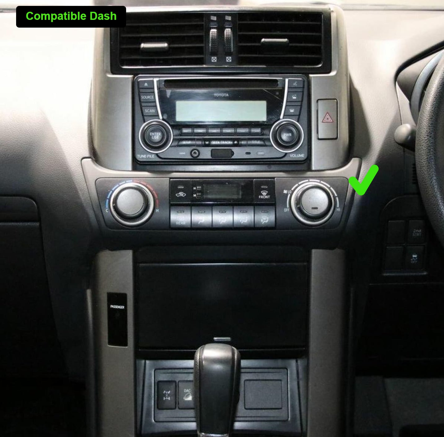 Toyota Prado 2009-2013 150 Series stereo facia suit both 9 inch android and 7 inch Double din 2 din fascia frame