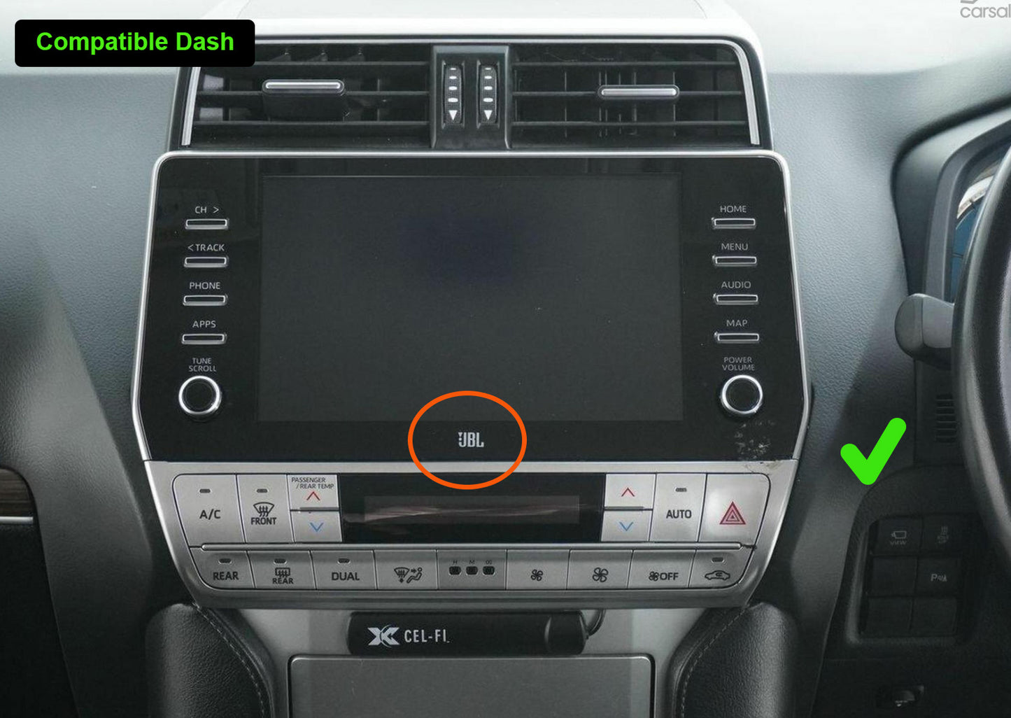 Toyota Prado 2017-2025 150 Series stereo facia suit both 10 inch android and 7 inch Double din 2 din fascia frame