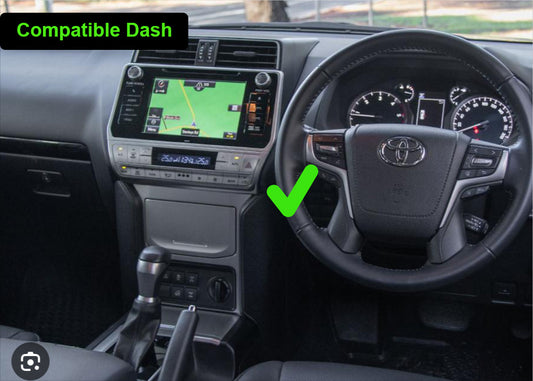 Toyota Prado 2017-2025 150 Series stereo facia suit both 10 inch android and 7 inch Double din 2 din fascia frame