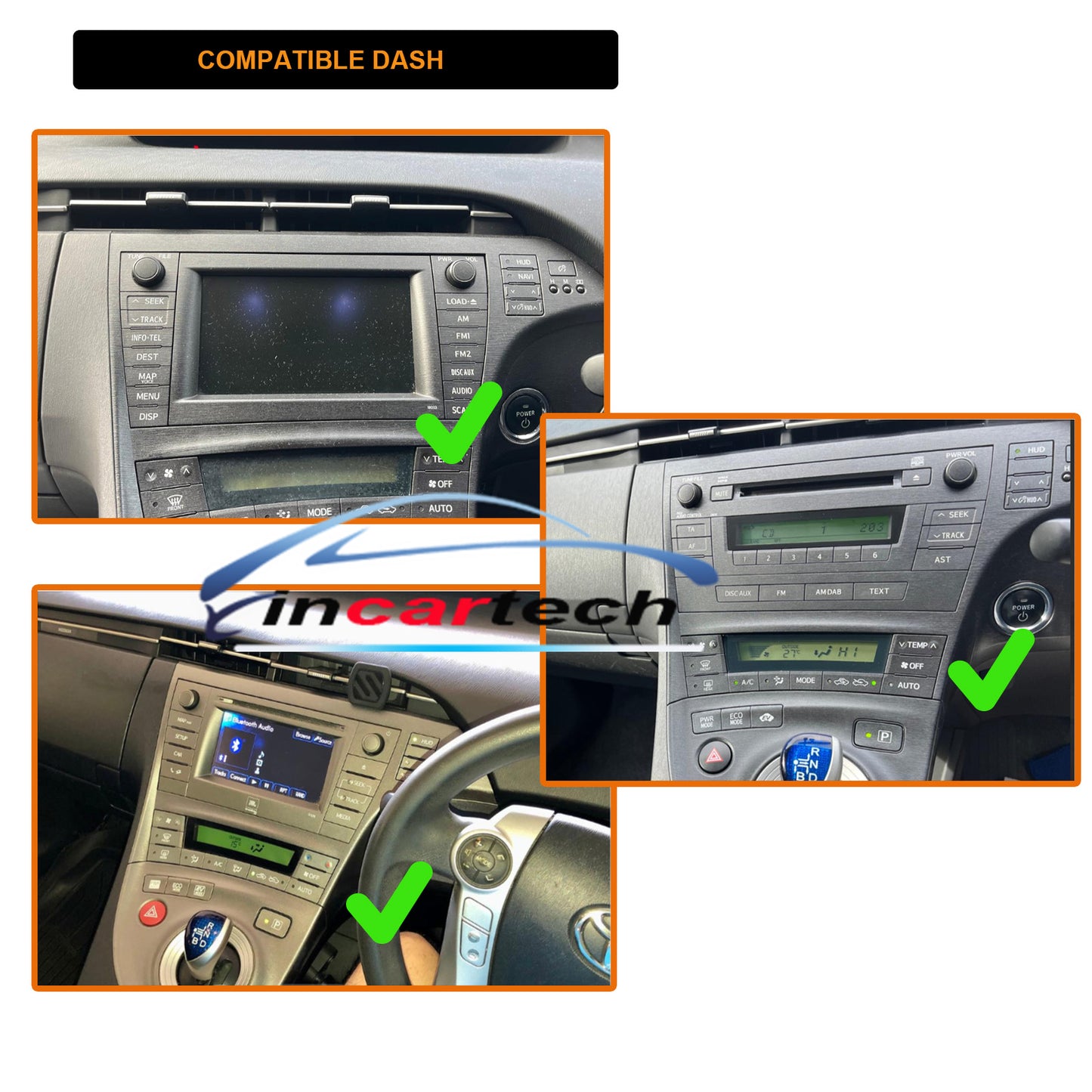 Toyota Prius 2009-2015 stereo facia suit both 10 inch android and 7 inch Double din 2 din fascia frame