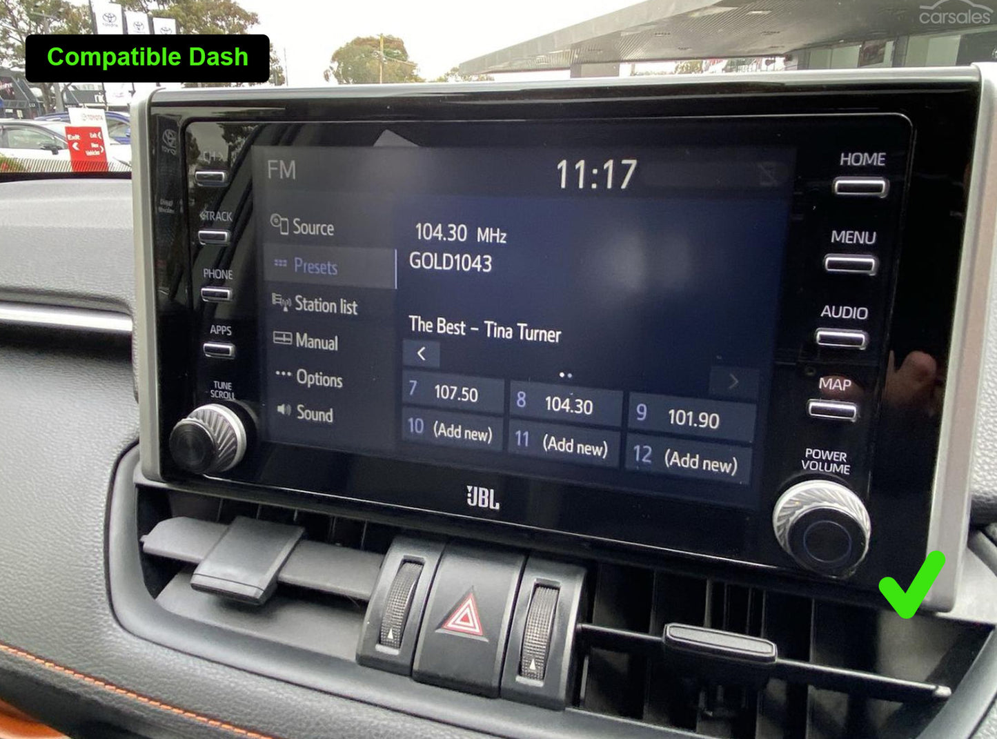 Toyota Rav4 18-23 13.3" GPS Bluetooth Wireless Apple CarPlay Android Auto Stereo Support JBL
