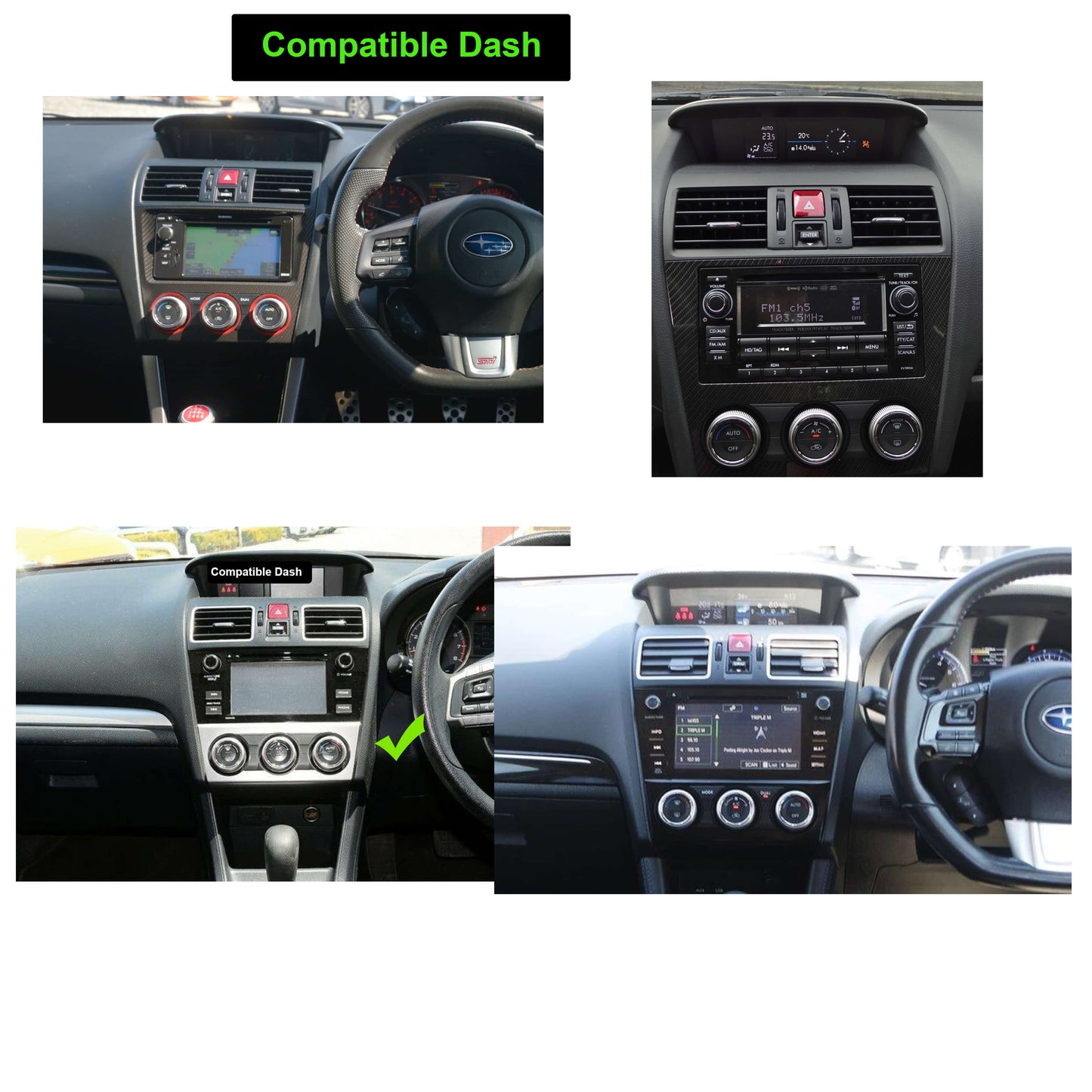 Subaru WRX 2012-2021 Wireless Apple Carplay Android Auto Radio upgrade stereo