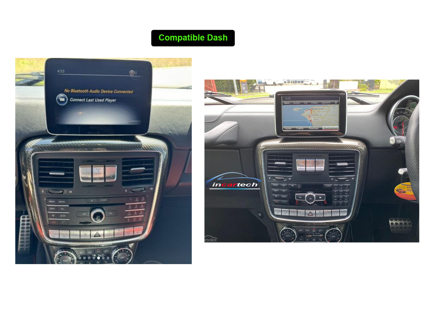 Mercedes Benz G-Class 12-18 W463 12.3" Touchscreen upgrade stereo wireless Carplay Android auto