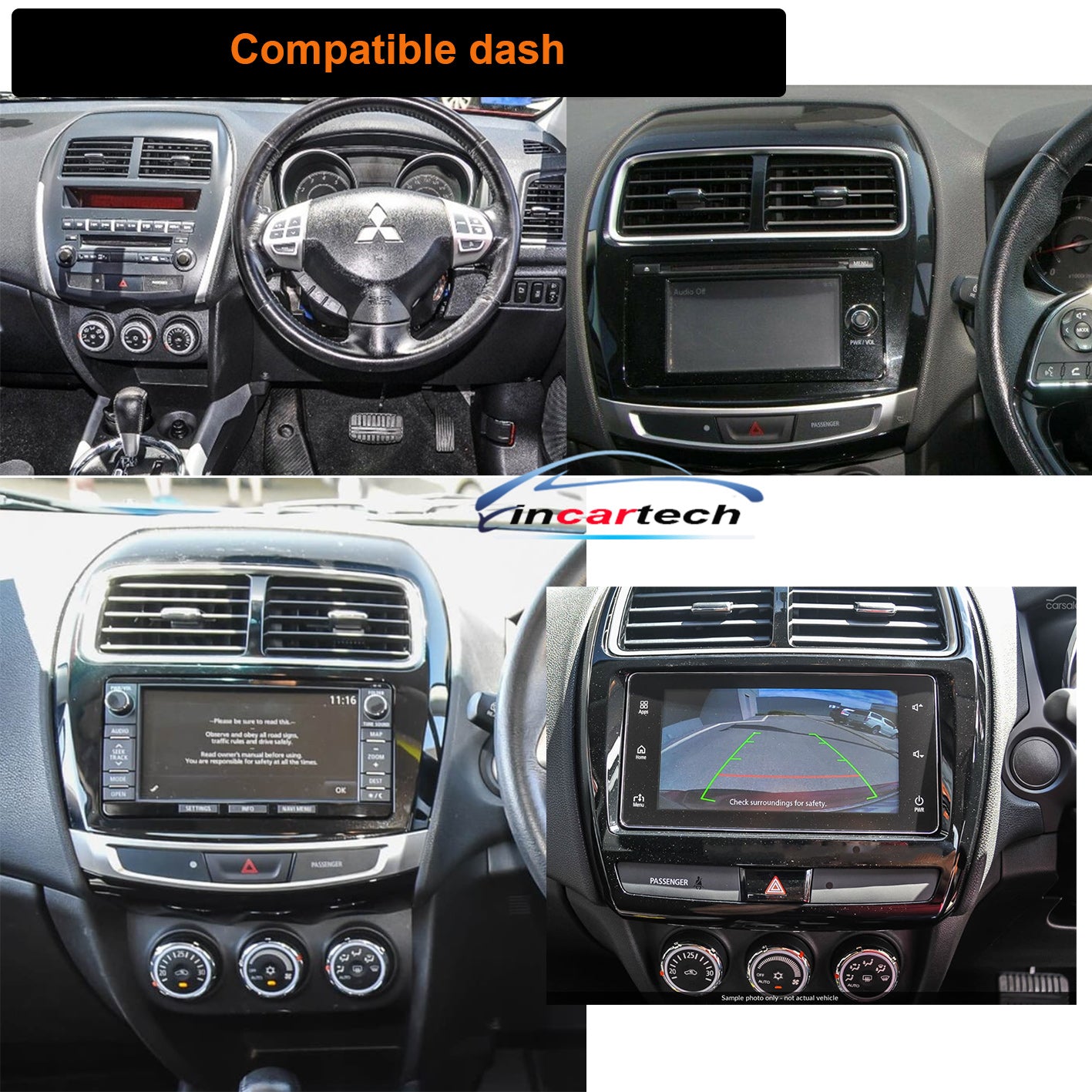 Mitsubishi ASX 2009-2019 GPS Bluetooth Stereo Accessories Wireless Apple Carplay USB