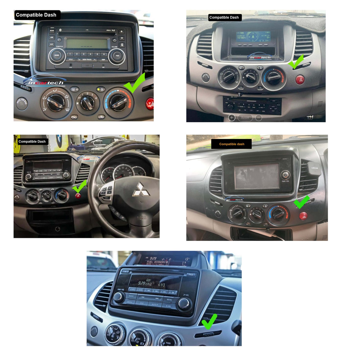 Mitsubishi Triton 2006-2016 7" GPS Satnav Bluetooth Stereo Wireless Apple Carplay Android Auto