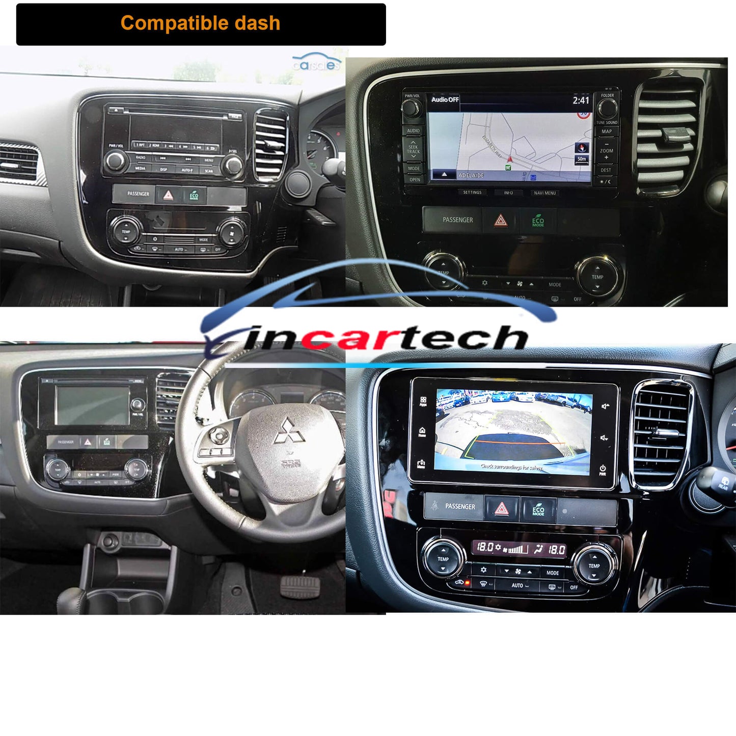 Mitsubishi Outlander 2013-2021 stereo facia suit both 9 inch android and 7 inch Double din 2 din fascia frame