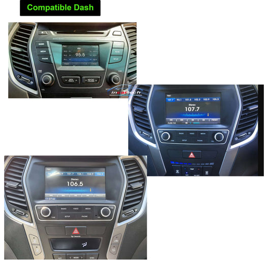 Hyundai Santa Fe 2013-2018 GPS BT wireless Apple CarPlay Android Auto Stereo 9"