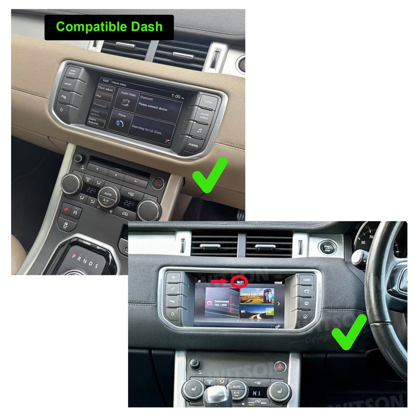 Land rover Range Rover Evoque 11-18 L538 radio Add Wireless CarPlay Android Auto Interface Retrofit
