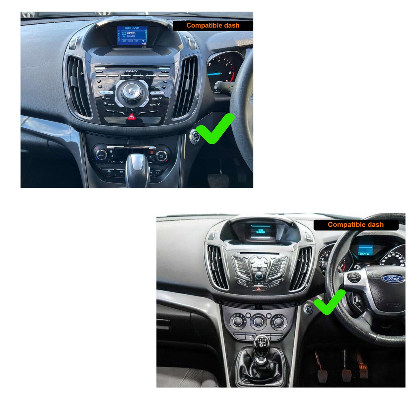 Ford Kuga 2013-2018 10.4 inch vertical Touchscreen Wireless Apple CarPlay Android Auto GPS Bluetooth