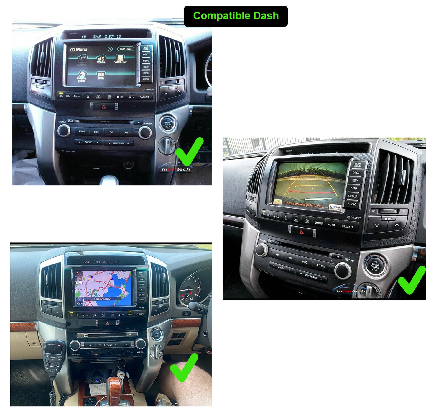 Toyota Landcruiser 07-15 200 Series LC200 Sahara GPS Wireless Apple CarPlay Android Auto Stereo Radio