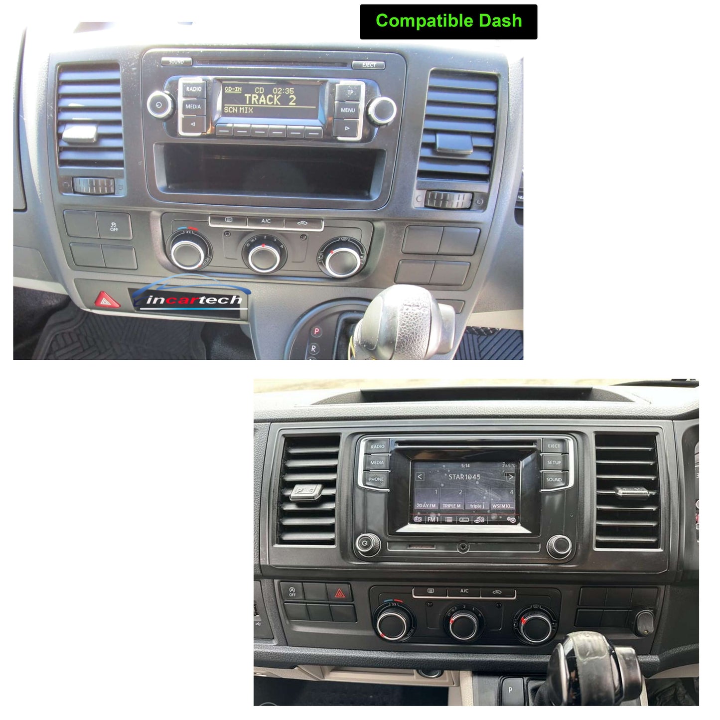 Volkswagen VW Transporter T5 T6 04-19 13.3" Tesla Style GPS Infotainment Wireless CarPlay Android Auto