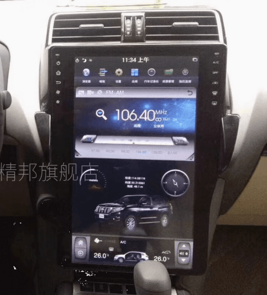 Toyota Prado 150 17-24 15.6" Tesla style Screen GPS Wireless CarPlay Android Auto Stereo