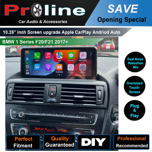 BMW 1 Series F20/F21 2017 2018 2019 aftermarket radio upgrade Carstereo wireless Carplay and wireless android auto