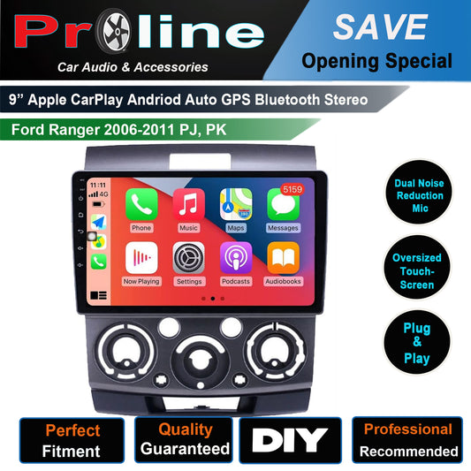 Ford Ranger 2006-2011 aftermarket 9" Stereo GPS Radio Wireless Apple CarPlay Android auto