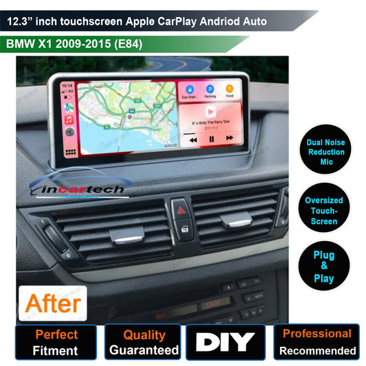 12.3 inch touchscreen BMW x1 09-15 (E84) aftermarket screen upgrade Car stereo wireless Carplay and wireless android auto
