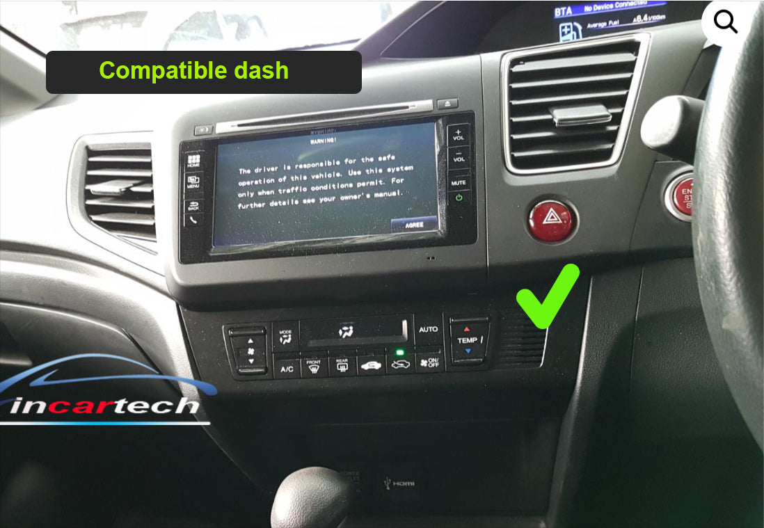 Honda Civic 2012-2016 sedan stereo facia 9 inch android Double din 2 din fascia frame surround