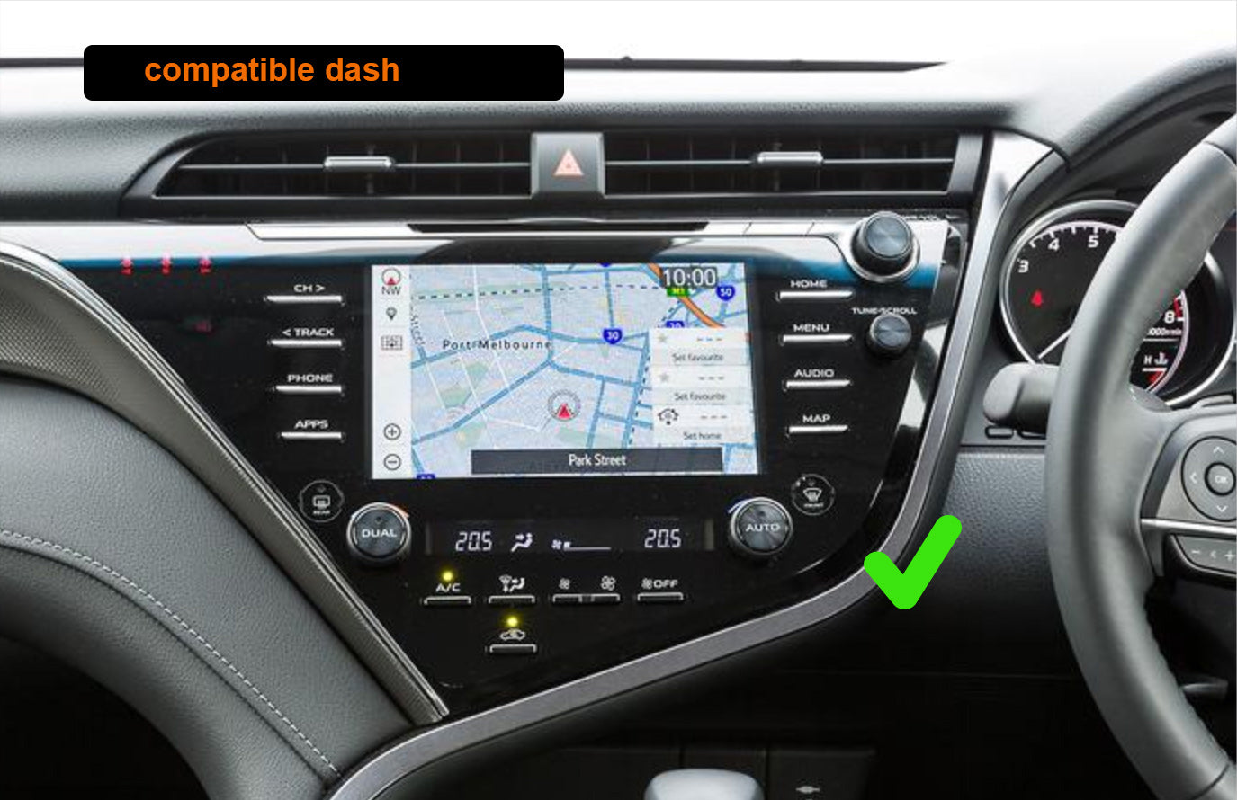 Toyota Camry 2017-2021 10 inch touchscreen GPS Wireless Apple Carplay Stereo SatNav android auto