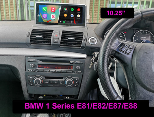10.25 inch BMW 1 Series (E81/E82/E87/E88) 2004-2013 radio GPS Aftermarket wireless CarPlay Android Auto Head Unit Navigation Car stereo