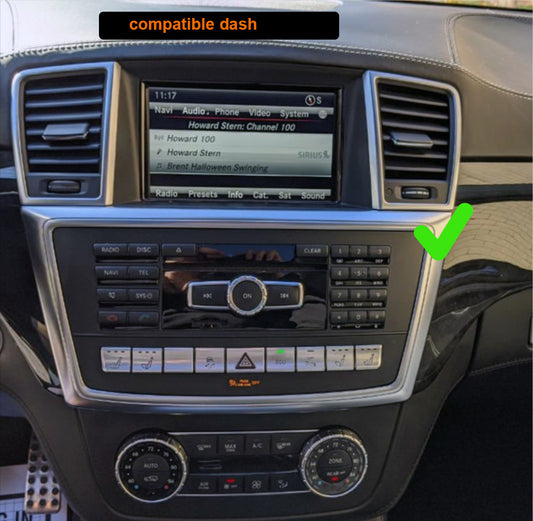 Mercedes Benz GL-class X166 12.3 inch touchscreen aftermarket screen upgrade Car stereo wireless Carplay and wireless android auto 2012-2016