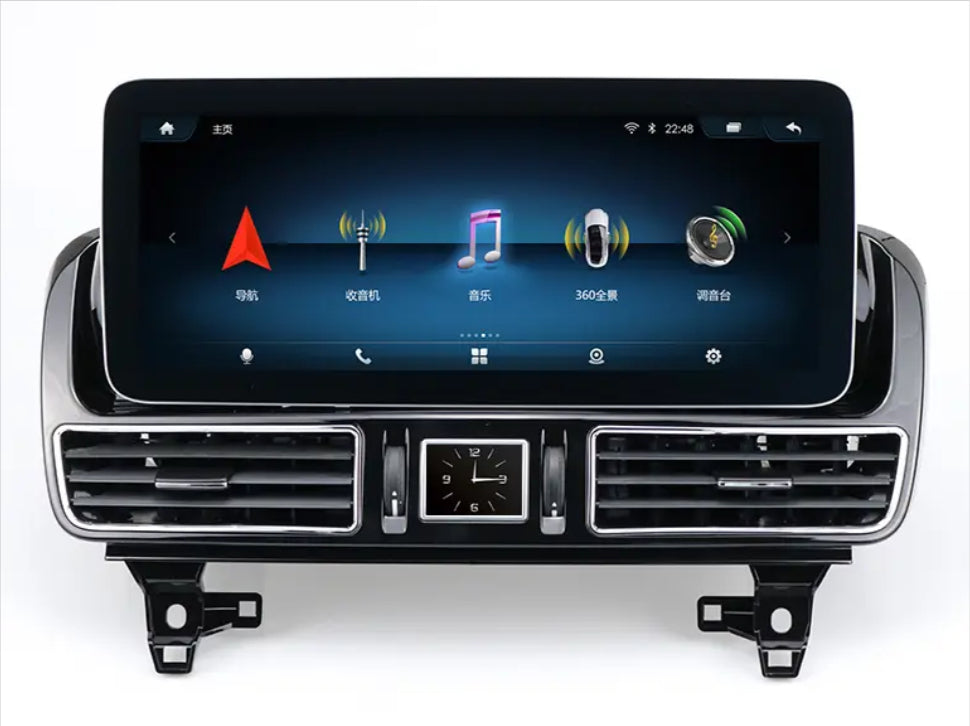 Mercedes Benz GLE-Class (W166) 12.3 inch touchscreen aftermarket screen upgrade Car stereo wireless Carplay and wireless android auto 2015-2019