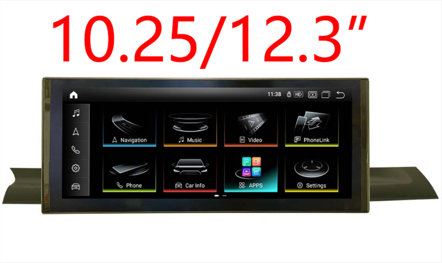 Audi A5 2015-2022 10.25 inch touchscreen aftermarket screen upgrade Car stereo wireless Carplay and wireless android auto