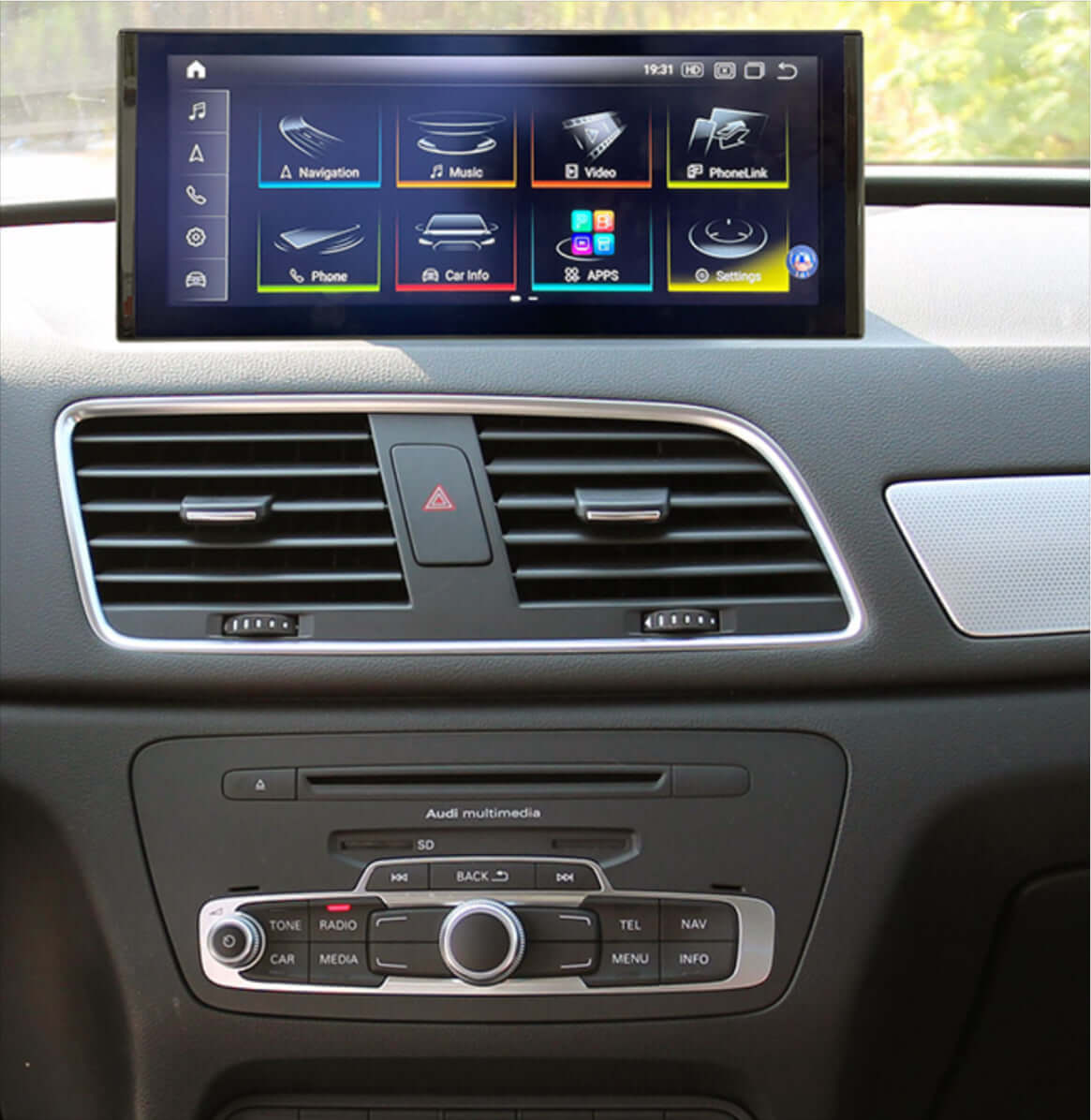 Audi Q3 8U 2012-2018 10.25 inch touchscreen aftermarket upgrade Car stereo wireless Carplay and wireless android auto
