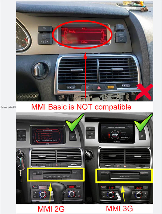 Audi A6 /S6/ RS6 2004-2010 8.8 inch touchscreen upgrade stereo wireless Carplay android auto