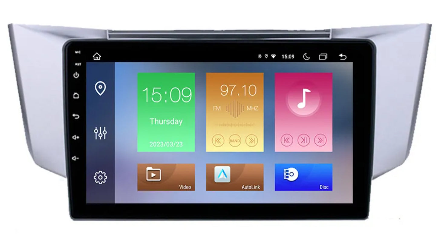 Lexus RX300 RX350 RX450 2003-2010 9 inch aftermarket touchscreen upgrade stereo wireless Carplay and wireless android auto