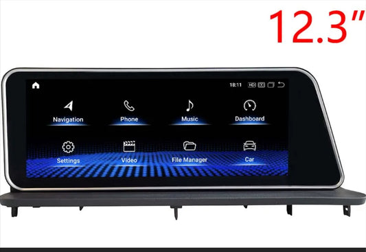 Lexus RX 2015-2019 12.3 inch touchscreen upgrade stereo wireless Carplay android auto