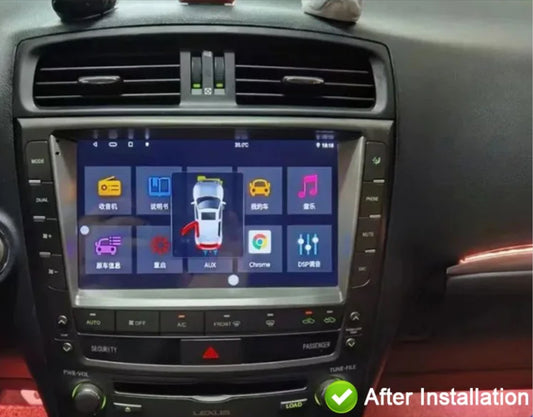 Lexus IS250 2006-2013 12.3 inch aftermarket touchscreen upgrade stereo wireless Carplay and wireless android auto