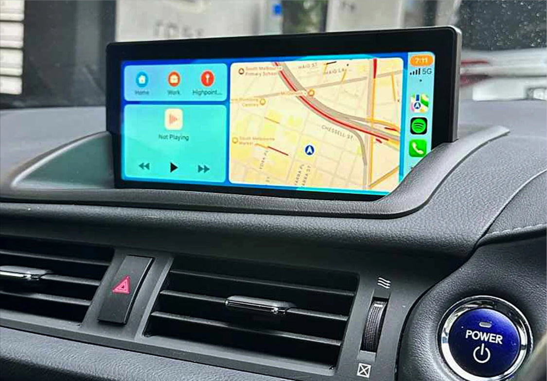 Lexus CT200h 2011-2018 12.3 inch aftermarket touchscreen upgrade stereo wireless Carplay and wireless android auto