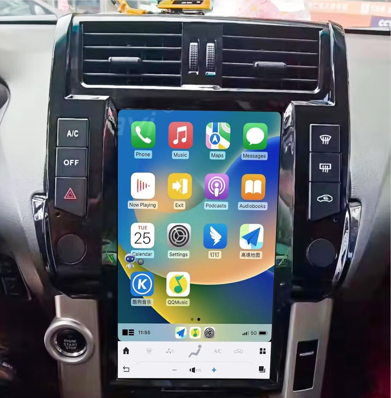 Toyota Prado 150 2009-2013 13.6" Touchscreen Wireless Apple CarPlay Android auto Stereo