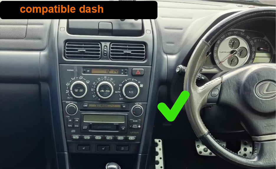 Lexus is200 1999-2005 9 inch aftermarket touchscreen upgrade stereo wireless Carplay and wireless android auto