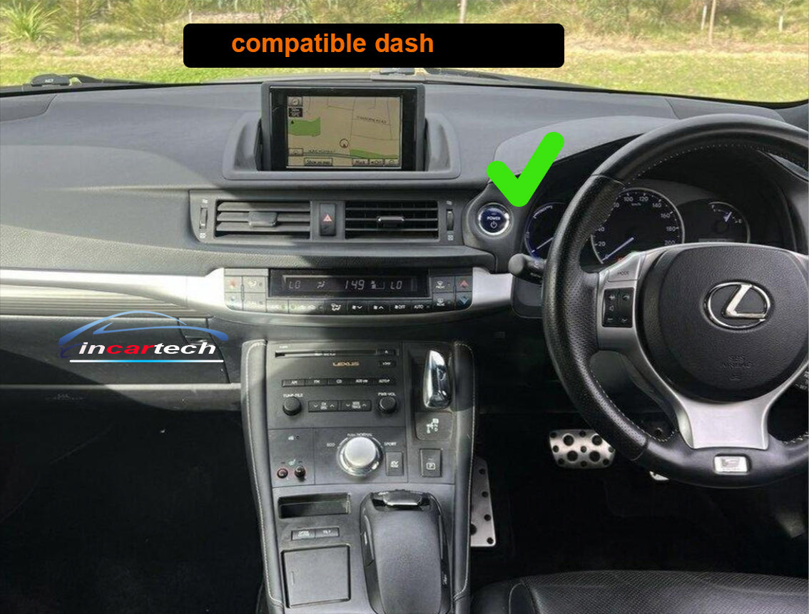 Lexus CT200h 2011-2018 12.3 inch aftermarket touchscreen upgrade stereo wireless Carplay and wireless android auto