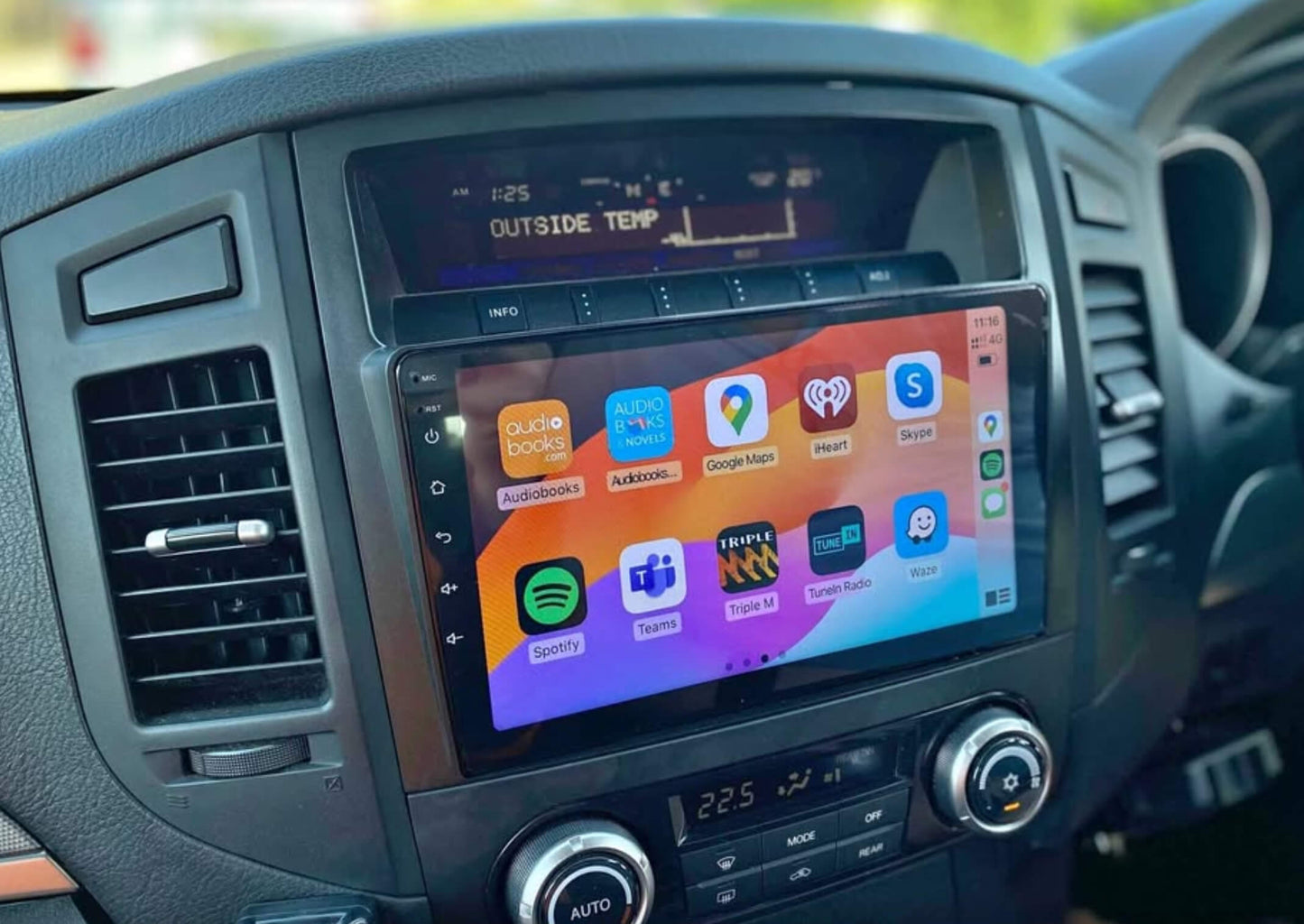 Mitsubishi Pajero 2006-2019 GPS Bluetooth Stereo Wireless Apple Carplay Android Auto Headunit