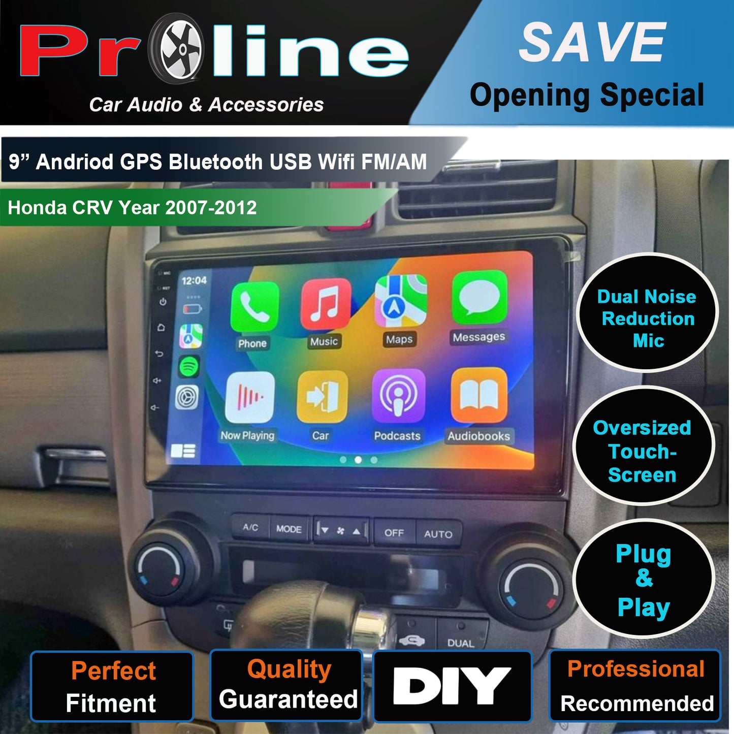 Honda CRV 2007-2012 GPS Navigation Apple Carplay and Android Auto accessories GPS