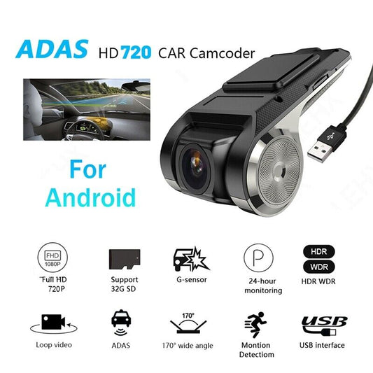 Dash Cam ADAS Car Electronic Dog USB AR Dash Cam Full HD 720P For Android System Car Radio Camera Recorder DVR Dashcam Camcorder, dash cam, dash cam for car