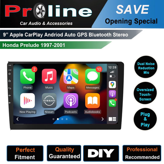 9" Honda Prelude 97-01 wireless apple Carplay Android Auto GPS Radio Stereo, for Honda Prelude 97-01, head unit upgrade for Honda Prelude 97-01, Honda Prelude 97-01 head unit replacement for Honda Prelude 97-01, Honda Fit Prelude 97-01 head unit upgrade, for Honda Prelude 97-01 stereo upgrade suit both manual and digital air condition control, provides installation. Upgrade to the lastest Wireless Apple CarPlay Android Auto