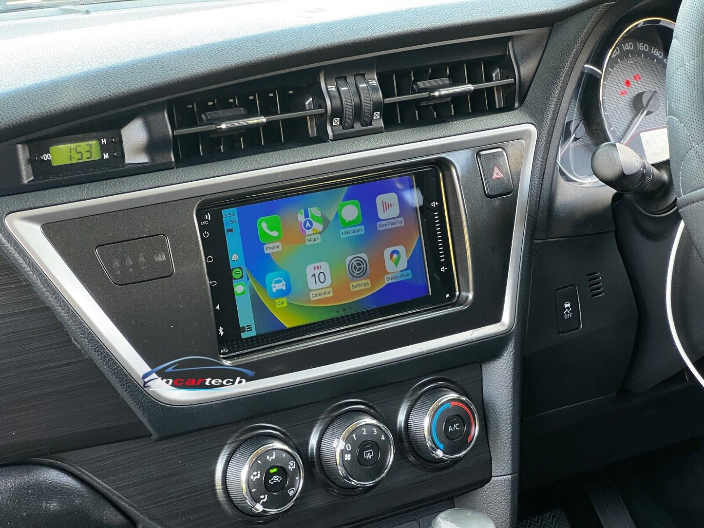 Fit Toyota Corolla 12-15 Hatch GPS Wireless Apple Carplay Android auto stereo, Radio stereo GPS Camera for Fit Toyota Corolla 12-15 Hatch head unit upgrade for Fit Toyota Corolla 12-15 Hatch, Fit Toyota Corolla 12-15 Hatch head unit replacement for Fit Toyota Corolla 12-15 Hatch head unit upgrade, for Fit Toyota Corolla 12-15 Hatch stereo upgrade suit both manual and digital air condition control, provides installation. Upgrade to the Lastest Wireless Apple CarPlay Android Auto.