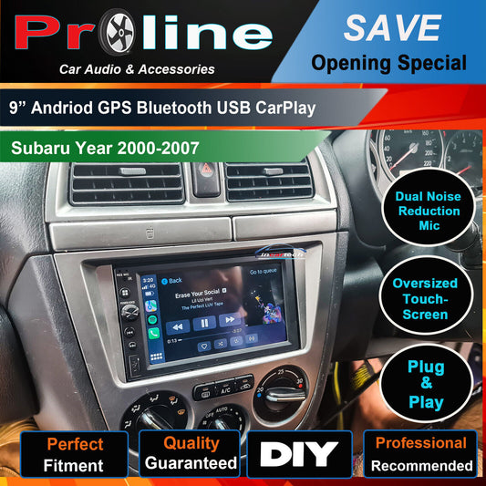 *Android Auto for Subaru Impreza 00-07 GPS Bluetooth stereo 9" Screen Impreza WRX
