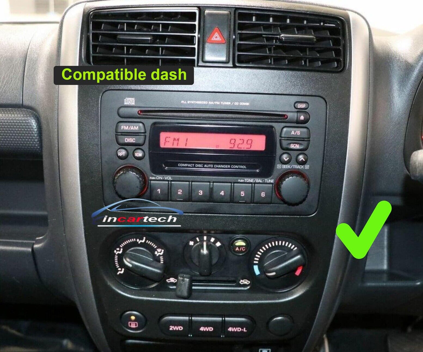 Suzuki Jimmy 05-16 Wireless Apple Carplay Android Auto GPS SatNav Radio Stereo, Radio stereo GPS Camera for Fit Suzuki Jimmy 05-16 head unit upgrade for Fit Suzuki Jimmy 05-16, Fit Suzuki Swift 05-11 head unit replacement for Fit Suzuki Jimmy 05-16 head unit upgrade, for Fit Suzuki Jimmy 05-16 stereo upgrade suit both manual and digital air condition control, provides installation. Upgrade to the Lastest Wireless Apple CarPlay Android Auto.
