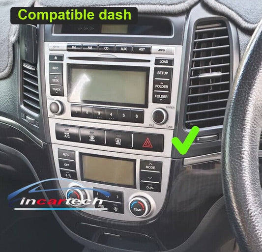 Hyundai Santa Fe 08-12 GPS BT wireless Apple CarPlay Android Auto USB Stereo 9", Radio stereo GPS Camera for Hyundai Santa Fe 08-12 head unit upgrade for Fit Hyundai Santa Fe 08-12 Santa Fe 08-12 head unit replacement for Fit Hyundai Santa Fe 08-12 head unit upgrade, for Fit Hyundai Santa Fe 08-12 stereo upgrade suit both manual and digital air condition control, provides installation. Upgrade to the Lastest Wireless Apple CarPlay Android Auto.