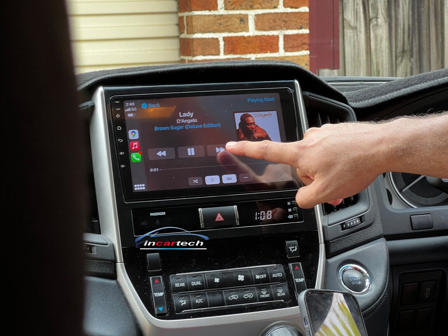 🔥 fit Toyota Landcruiser 16-22 LC200 GPS Apple CarPlay Android Auto Stereo deck, Toyota Landcruiser 16-22 LC200 head unit replacement for Toyota Landcruiser 16-22 LC200, Toyota Landcruiser 16-22 LC200 head unit upgrade, for Toyota Landcruiser 16-22 LC200 stereo upgrade suit both manual and digital air condition control, provides installation. Upgrade to the lastest Wireless Apple CarPlay Android Auto